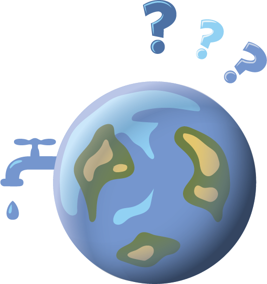 The planet with a faucet coming out of it.